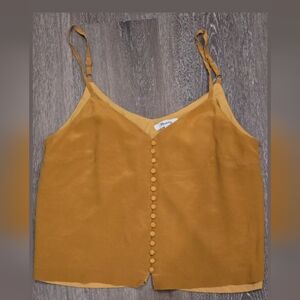 MADEWELL Mustard Camisole with Button Detail